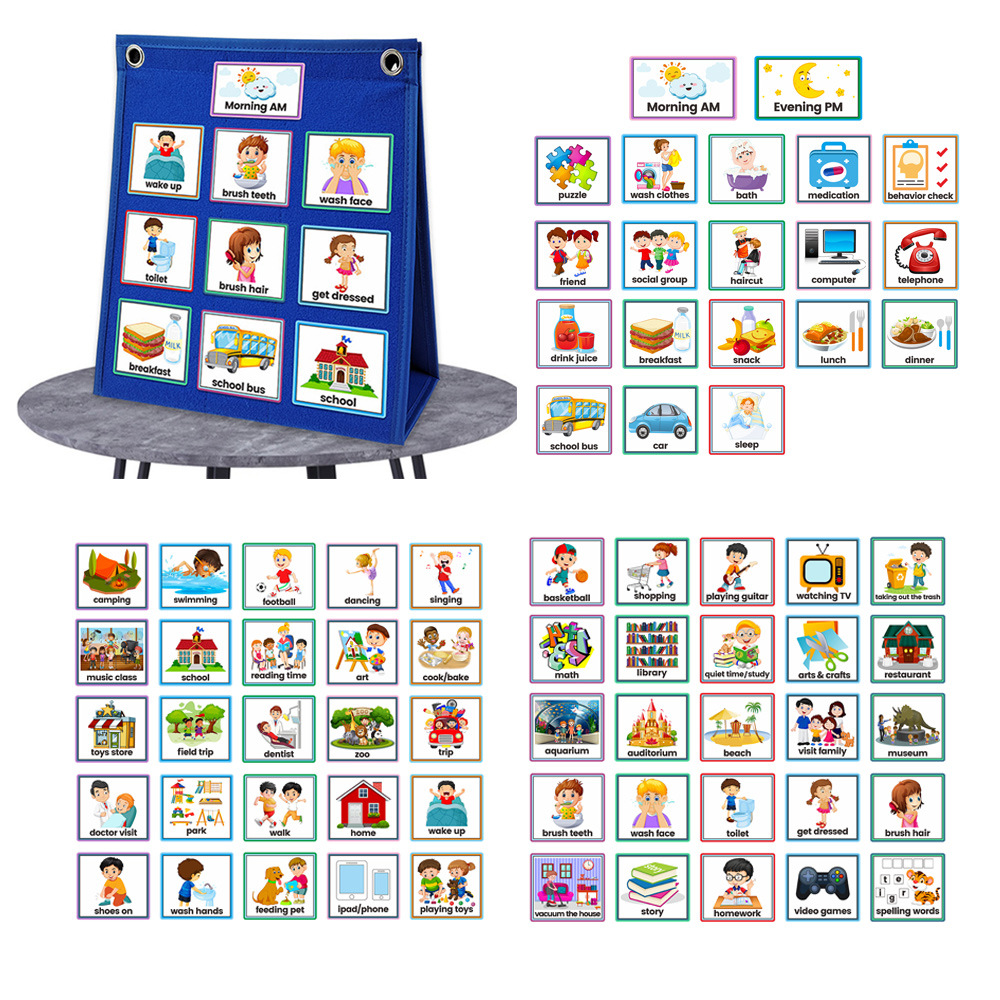 Kids Education Charts - New Arrival Double-sided Self-standing Foladble Desktop