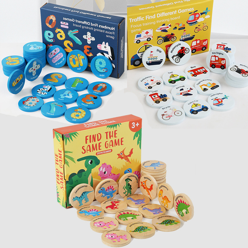 Kids Nature Education - Kids Educational Wooden Memory Game Dinosaur