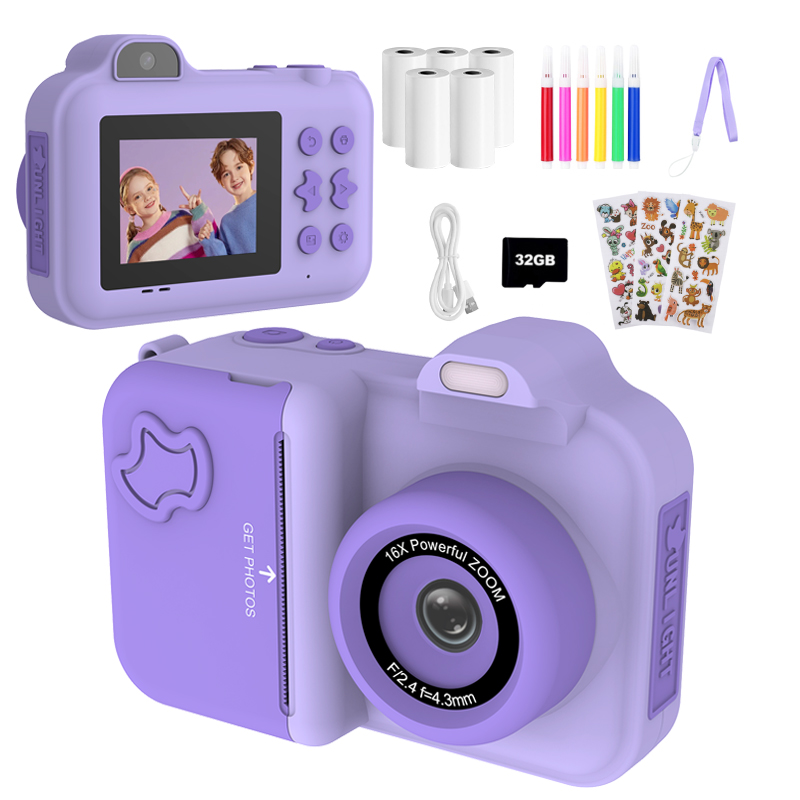 Kids Education Video - Children Digital Camera Instant Print for