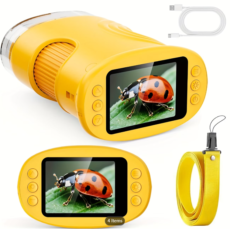 Kids Education Video - 1000X Pocket Microscope for Kids with