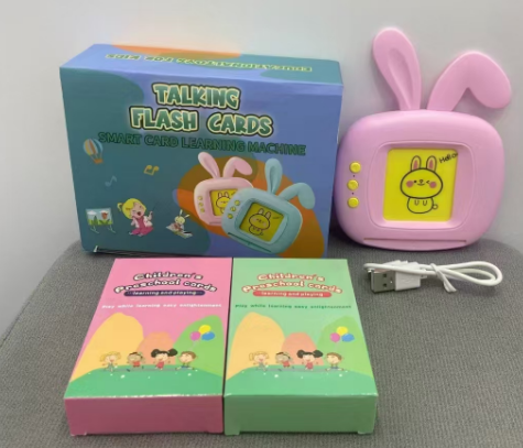 Kids Educational Reader - Cute Rabbit Talking Flash Card Reader