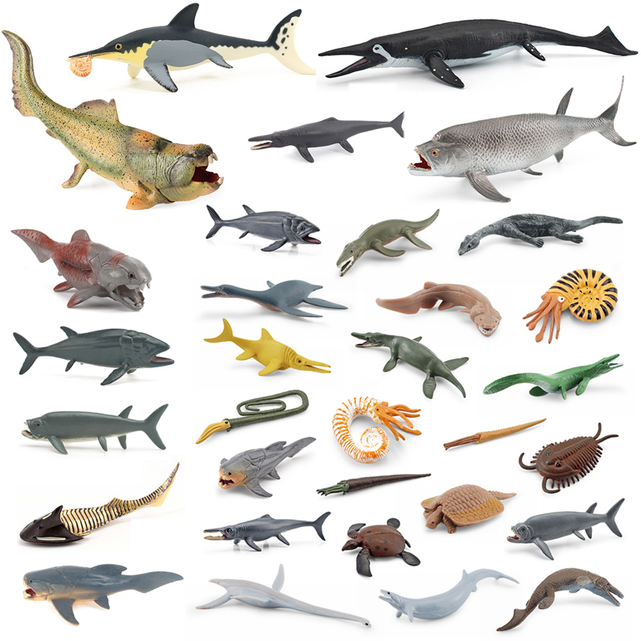 Kids Education Product - Realistic Dunkleosteus Ophthalmosaurus Xiphactinus Cephalaspis Prehistoric