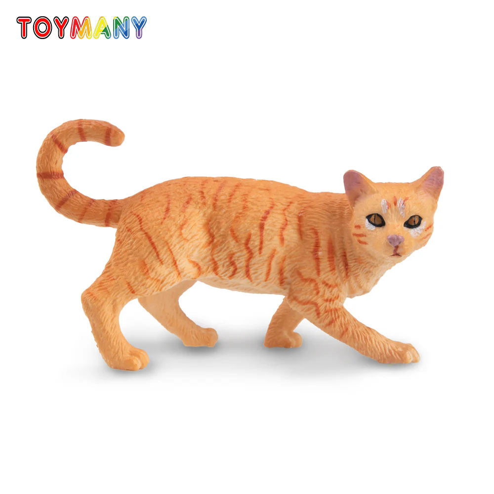 Kids First Education - Toymany Simulation Striding Orange Tabby Cat