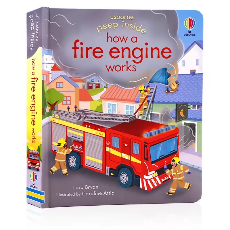 Usborne Peep Inside How A Fire - English Kids Education ulasan dan harga