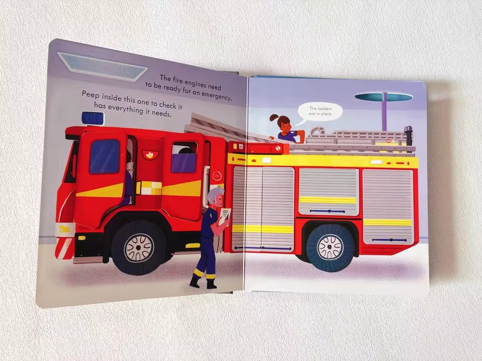 Usborne Peep Inside How A Fire - English Kids Education ulasan dan harga