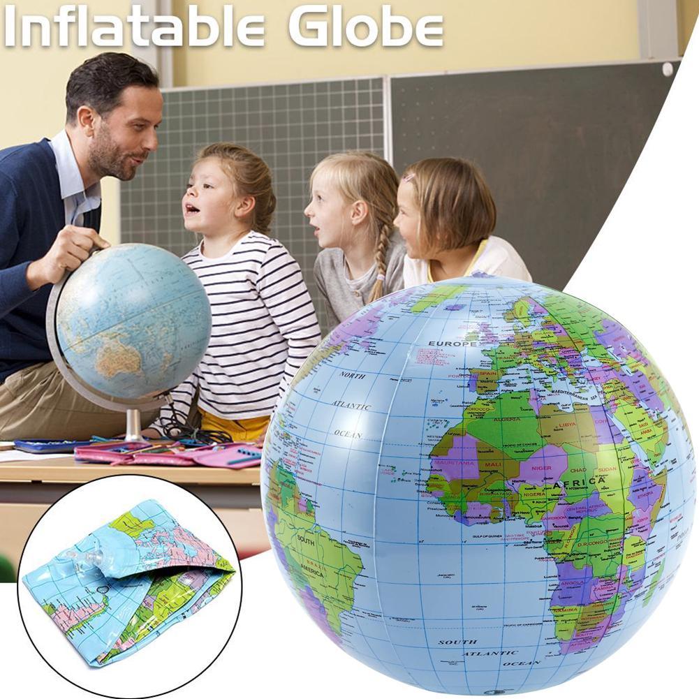 12/16Inch Inflate Globe Beach  - Educational Globe For Kids ulasan dan harga