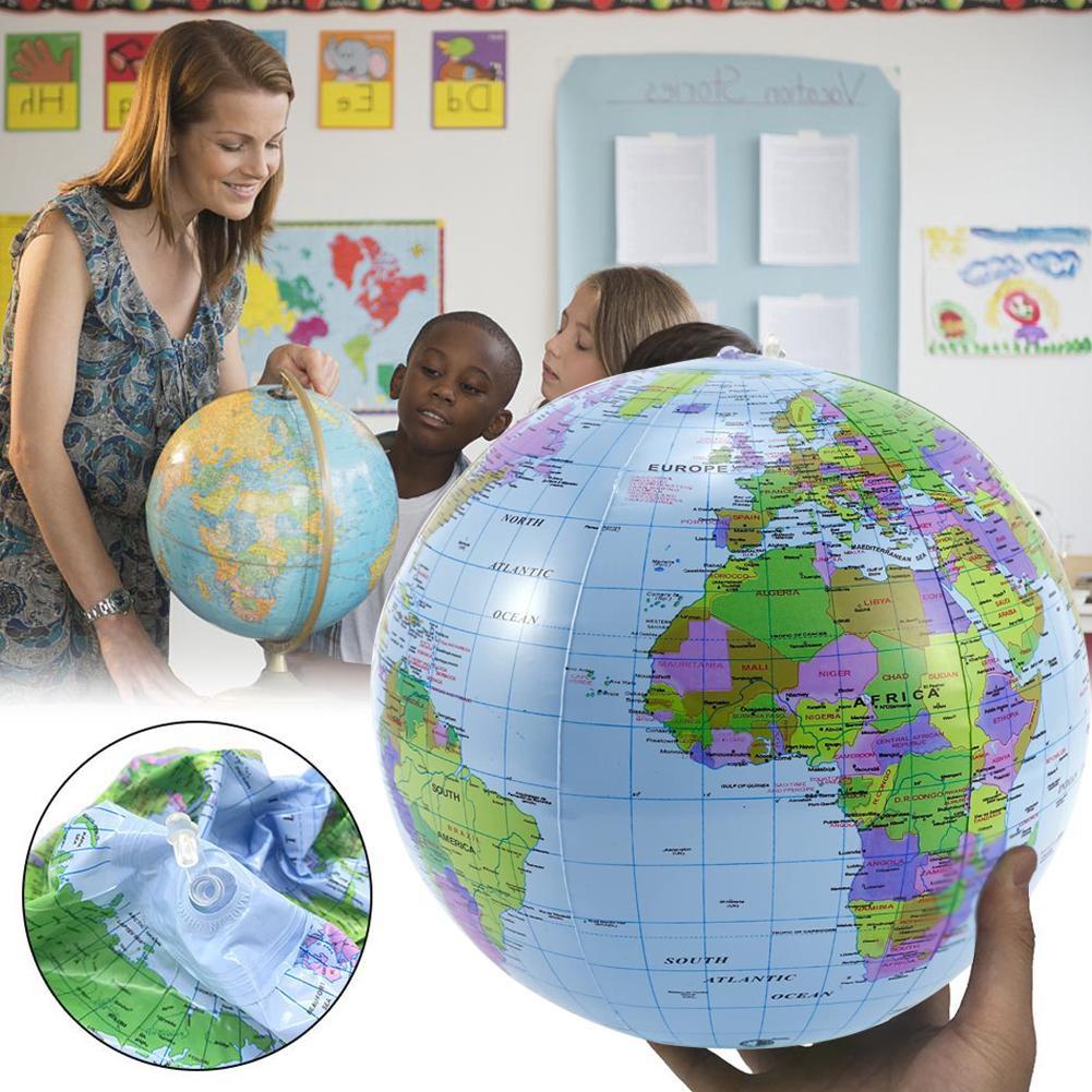 12/16Inch Inflate Globe Beach  - Educational Globe For Kids ulasan dan harga
