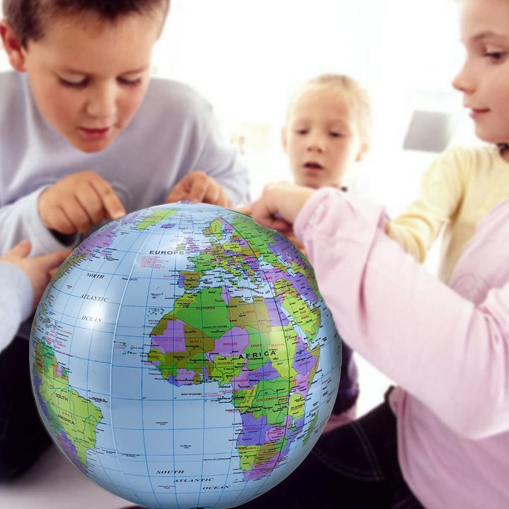 12/16Inch Inflate Globe Beach  - Educational Globe For Kids ulasan dan harga