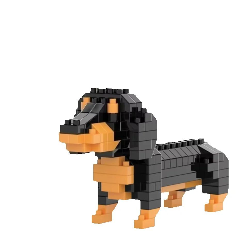 Mini Dachshund Dog Building Bl - Kids Education Design ulasan dan harga