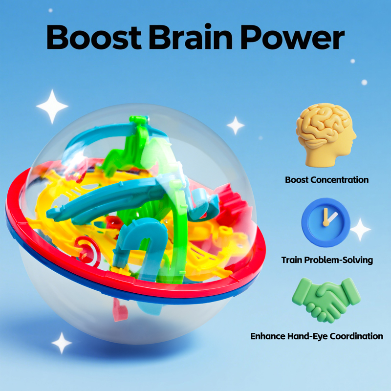 3D Magic Ball Labyrinth Brain  - Educational Globe For Kids ulasan dan harga