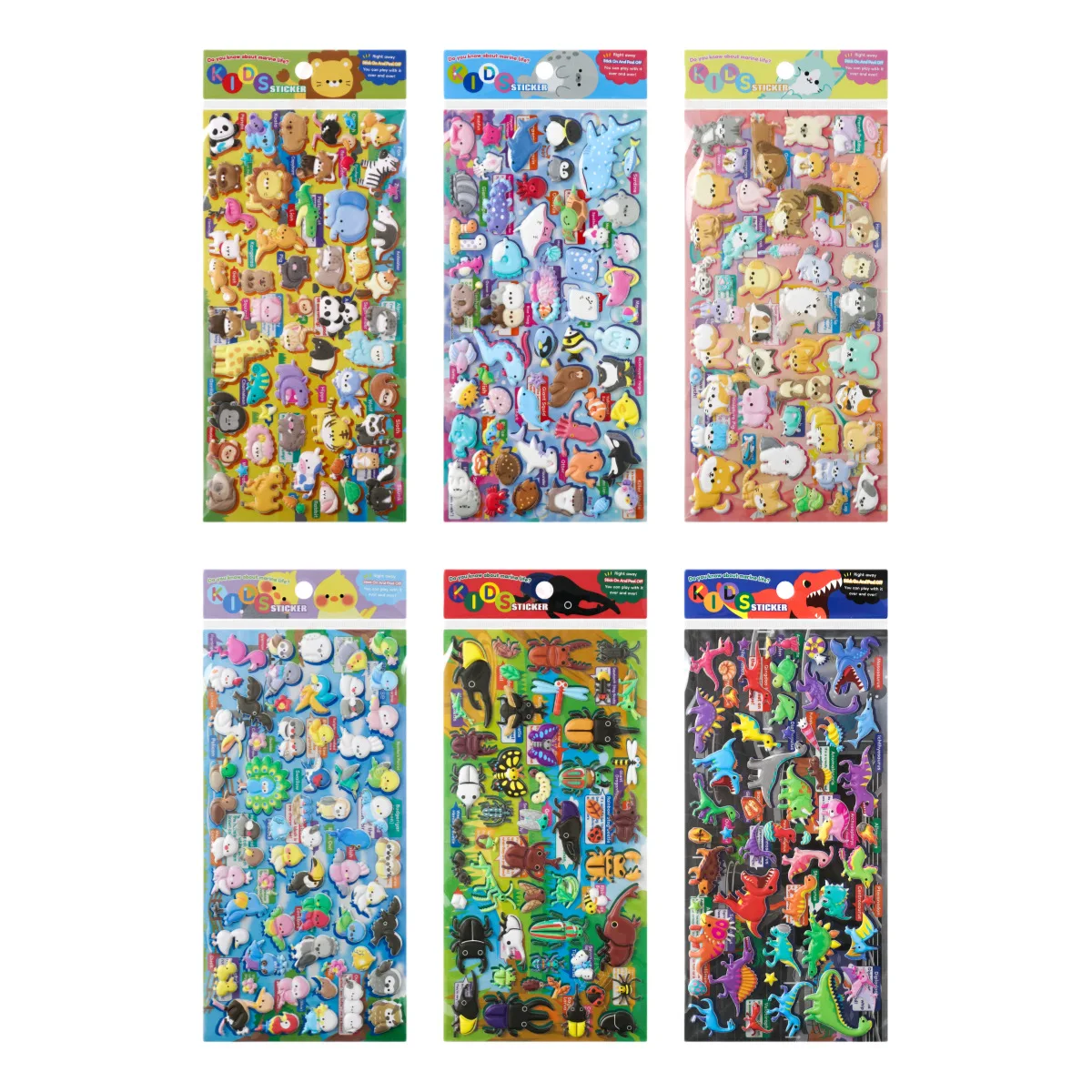 ot Sale 3D Kawaii Label Animal - Kids Education Charts ulasan dan harga