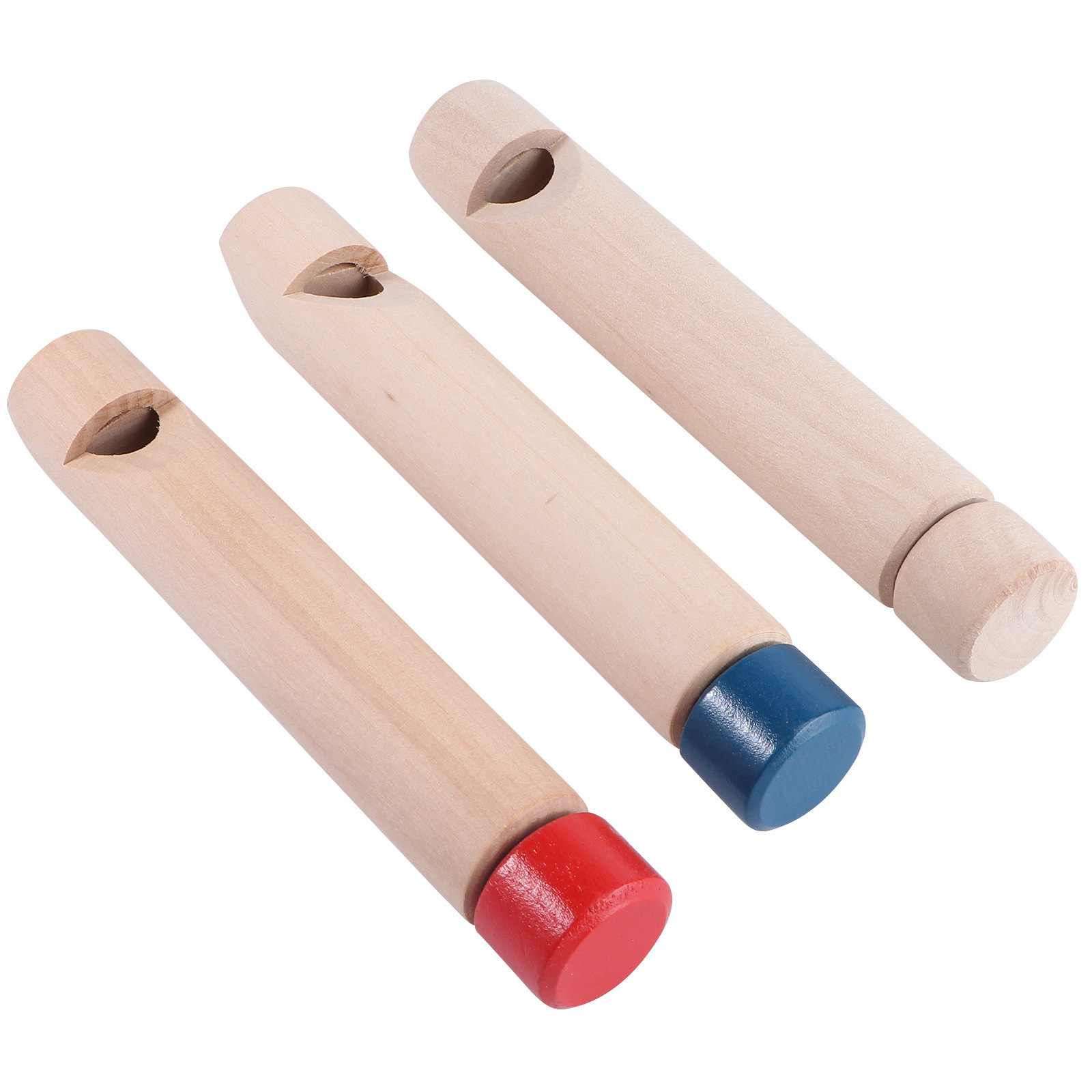 3Pcs Wooden Round-Mouth Whistl - Kids Education Design ulasan dan harga