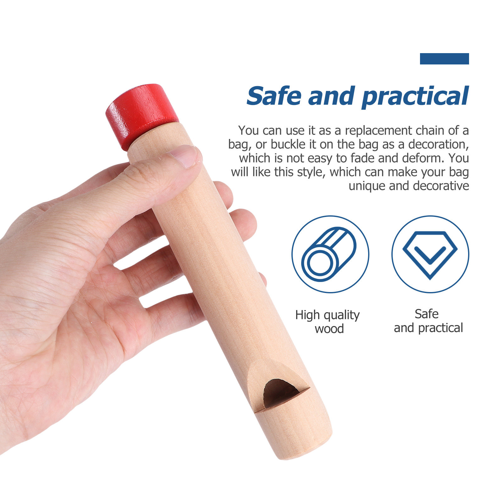 3Pcs Wooden Round-Mouth Whistl - Kids Education Design ulasan dan harga