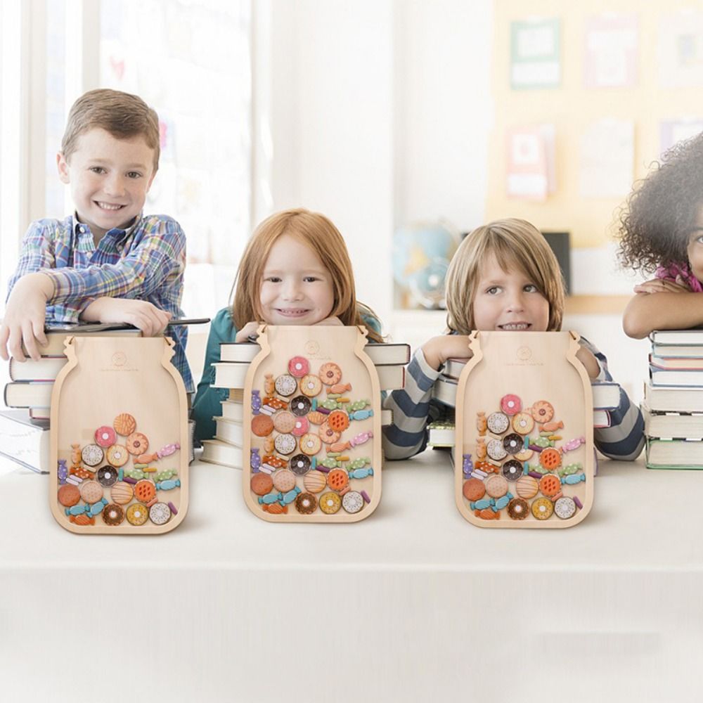 With Star Or Donuts Wooden Rew - Kids Education Charts ulasan dan harga